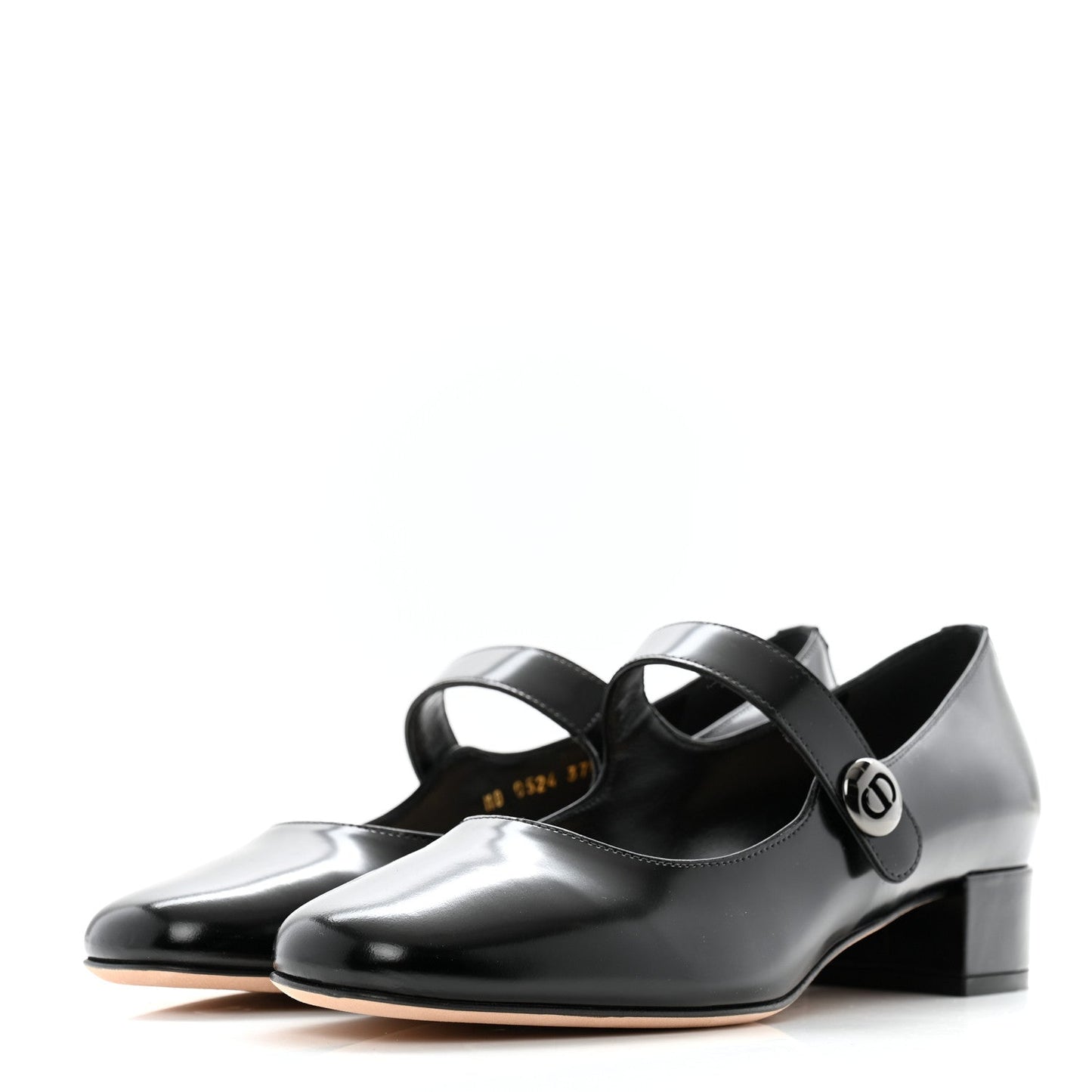 Christian Dior Brushed Calfskin Uniform 30mm Pumps 37.5 Black