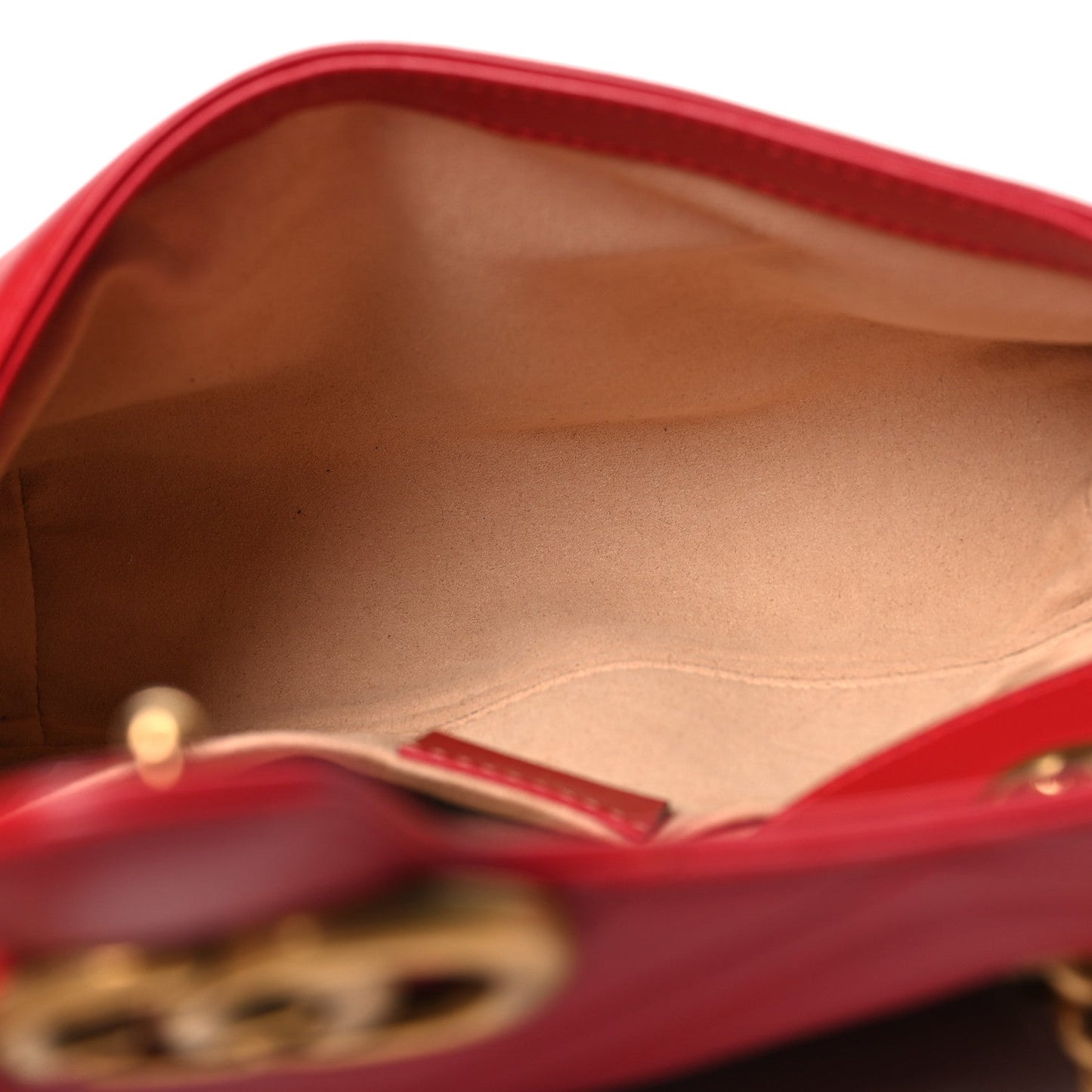 Gucci Calfskin Matelasse Mini GG Marmont Shoulder Bag Hibiscus Red