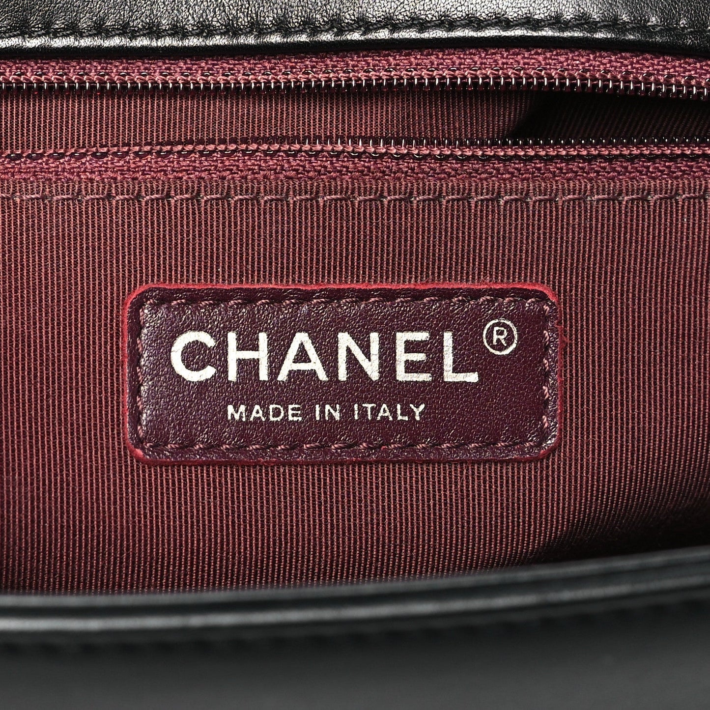 Chanel Calfskin Chevron Quilted New Medium Boy Black