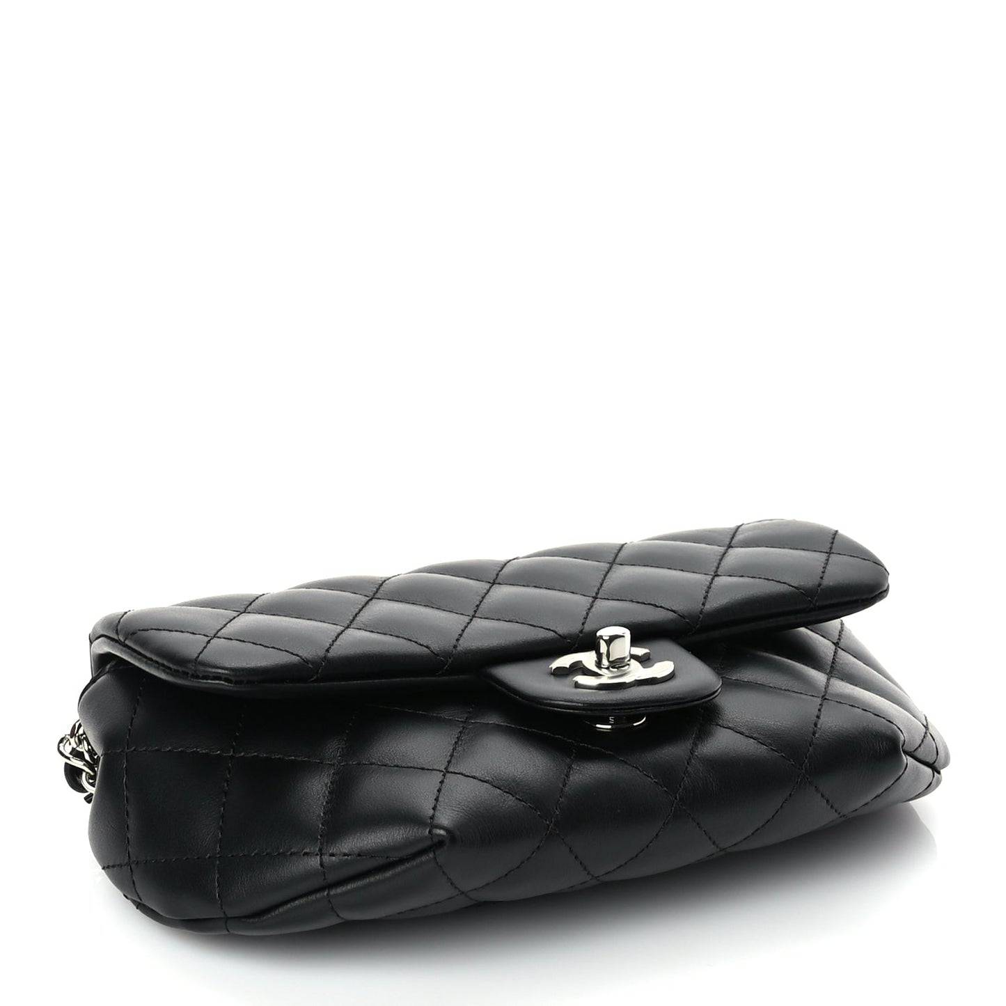Chanel Calfskin Quilted CC Uniform Flap Belt Bag Black
