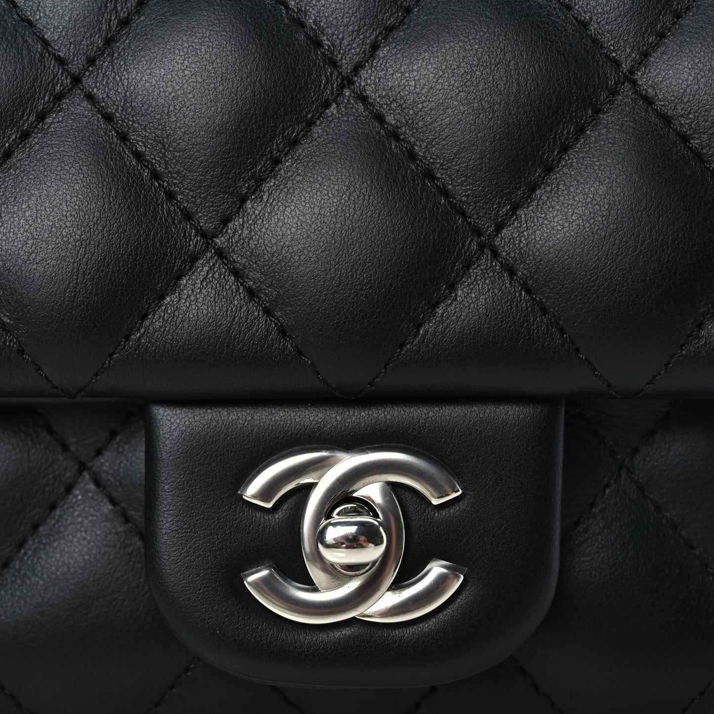 Chanel Calfskin Quilted CC Uniform Flap Belt Bag Black