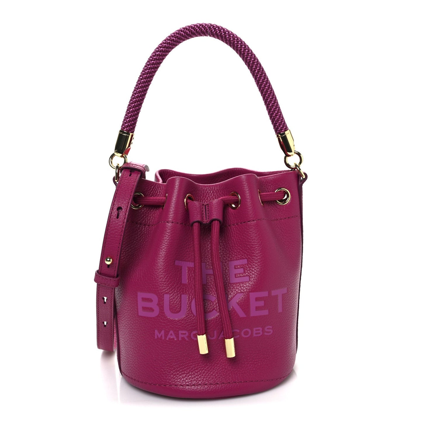 Marc Jacobs Grained Calfskin The Bucket Bag Lipstick Pink