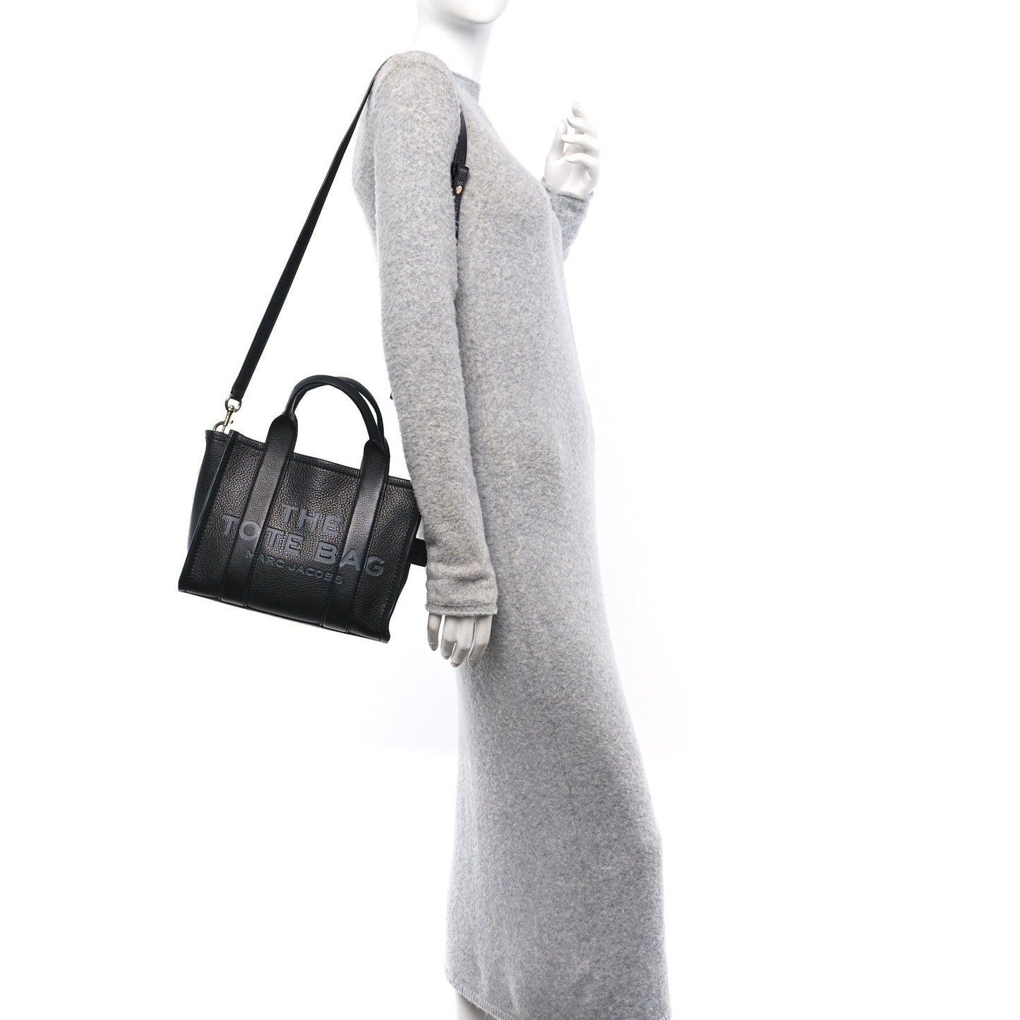 Marc Jacobs Grained Calfskin Small The Tote Bag Black