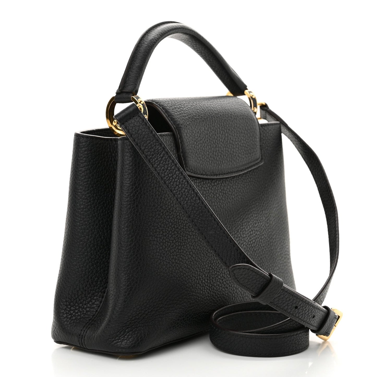 Louis Vuitton Taurillon Capucines BB Black