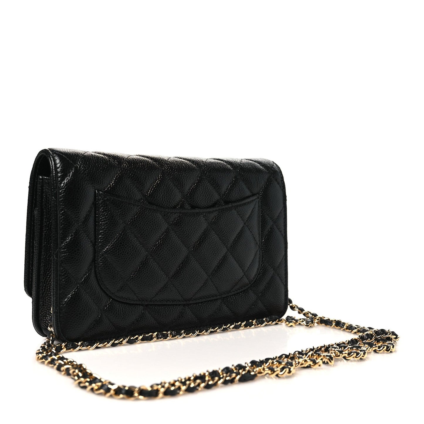 Chanel Caviar Quilted Miss Coco Wallet On Chain WOC Black
