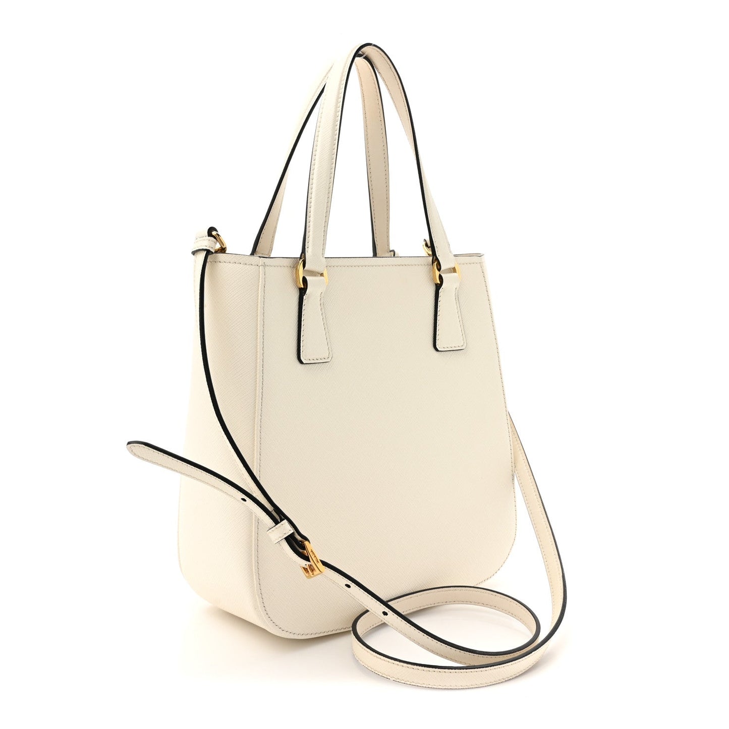 Prada Saffiano Lux Metropolis Tote White