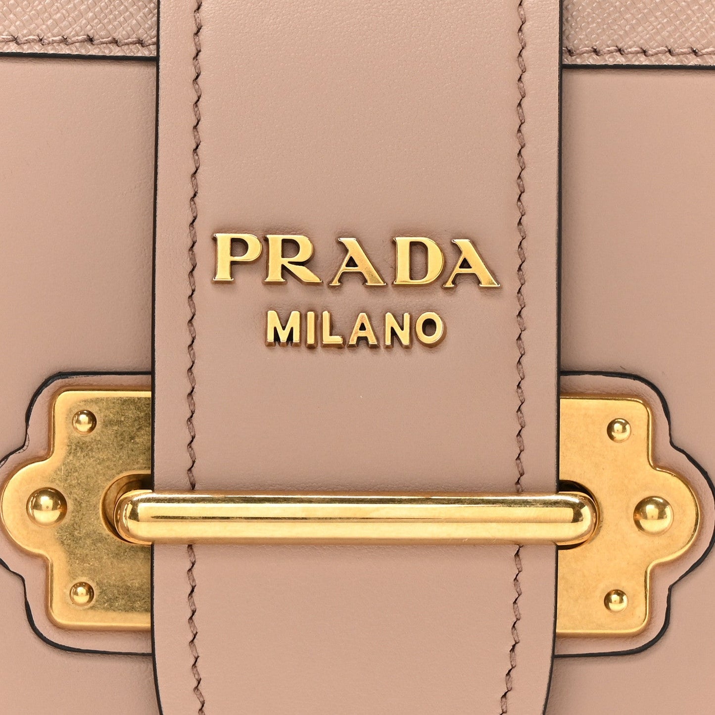 Prada City Calf Saffiano Cahier Bag Cammeo