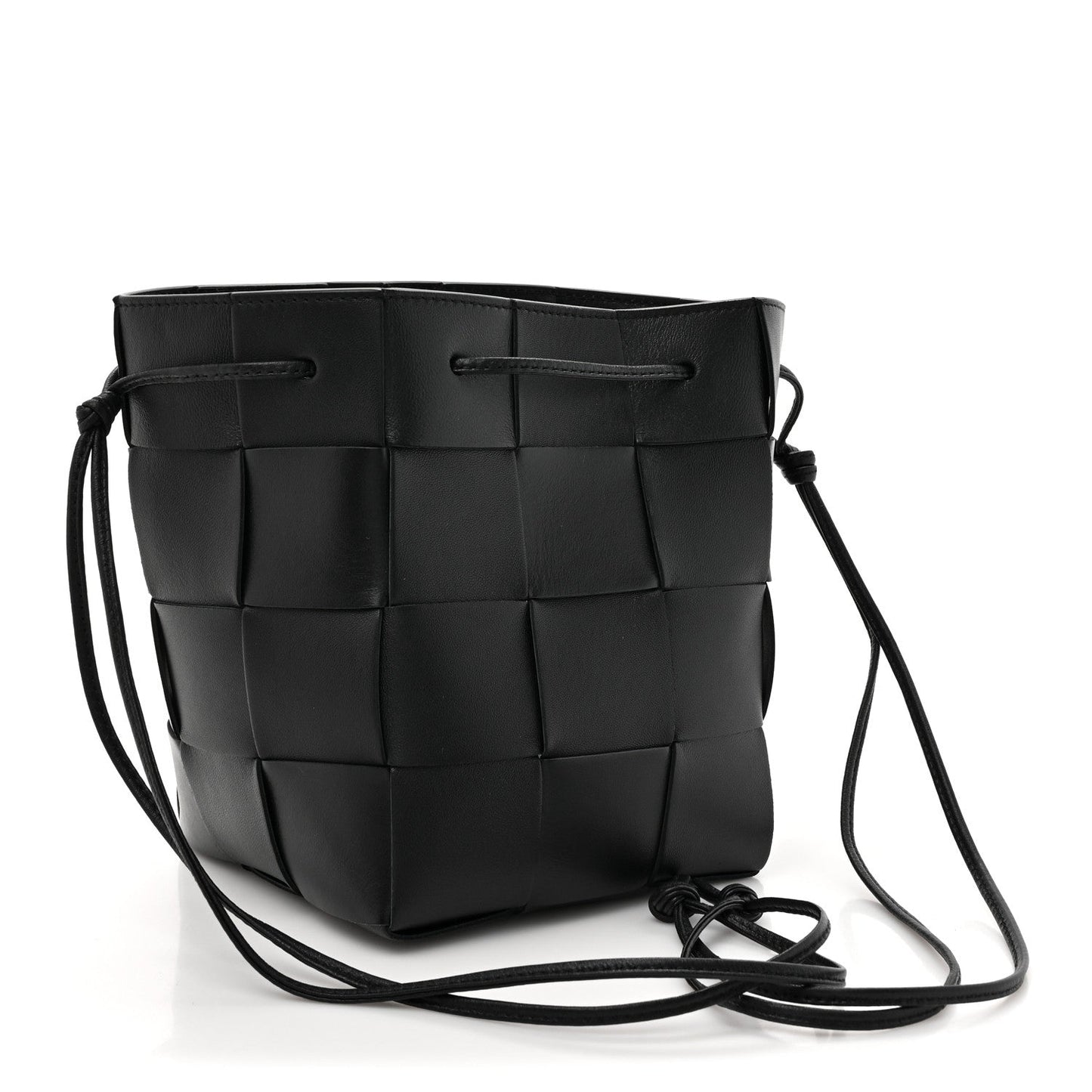 Bottega Veneta Nappa Maxi Intrecciato Cassette Bucket Bag Black