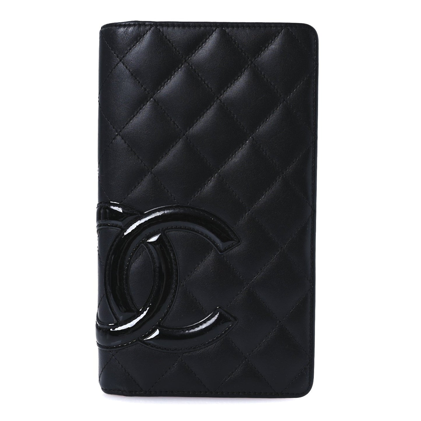 Chanel Calfskin Quilted Cambon Yen Wallet Black