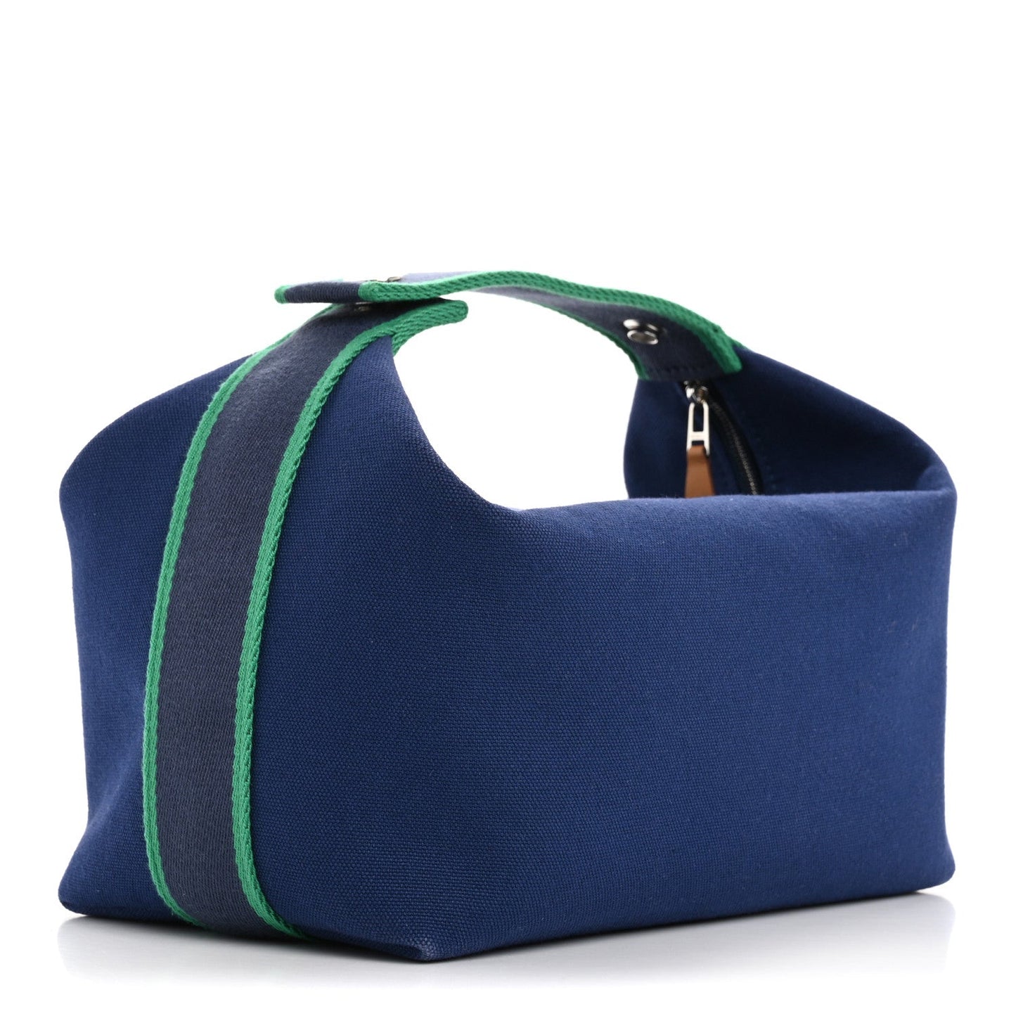 Hermes Canvas Large Bride-A-Brac Pouch Marine