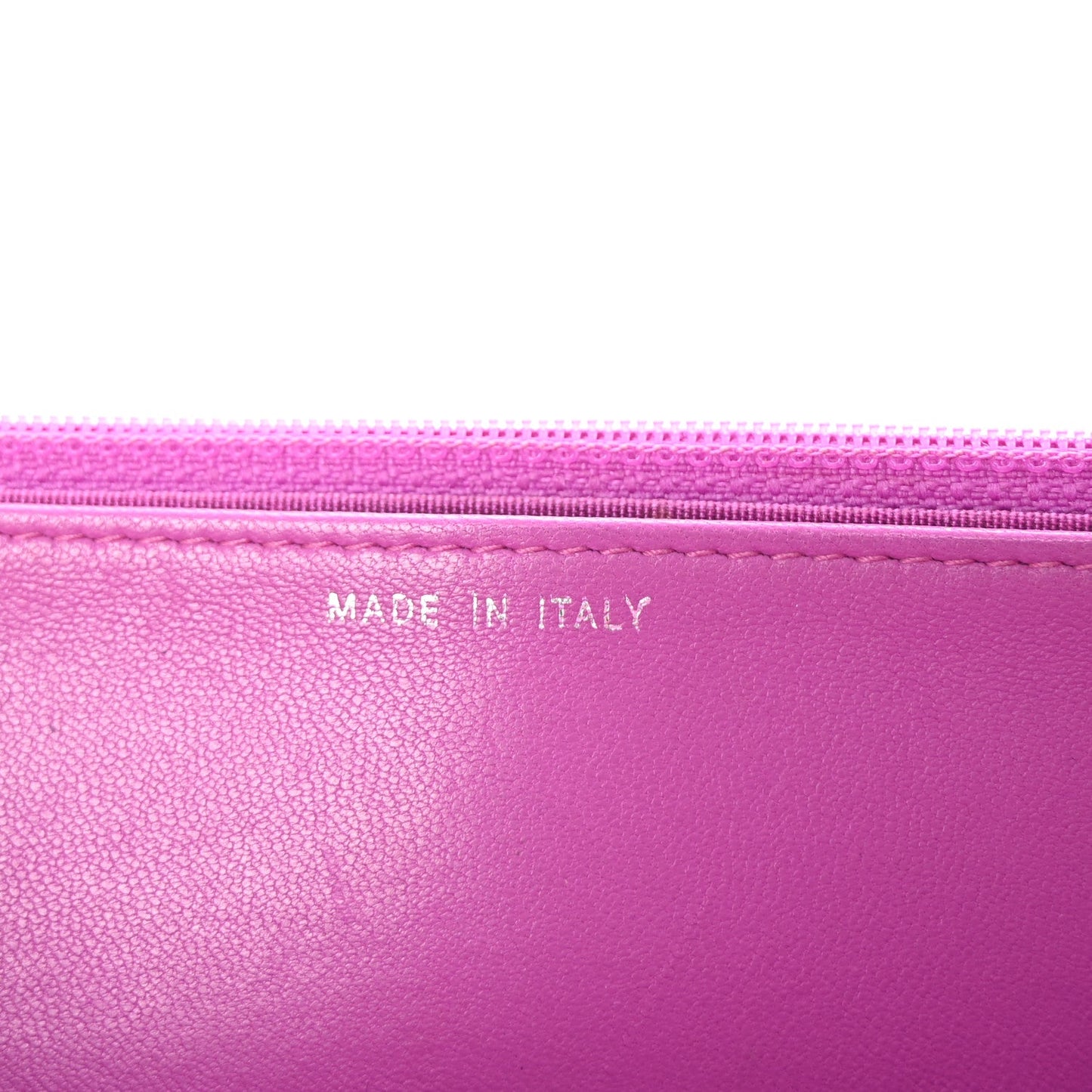 Chanel Lambskin Quilted Boy Wallet On Chain WOC Purple