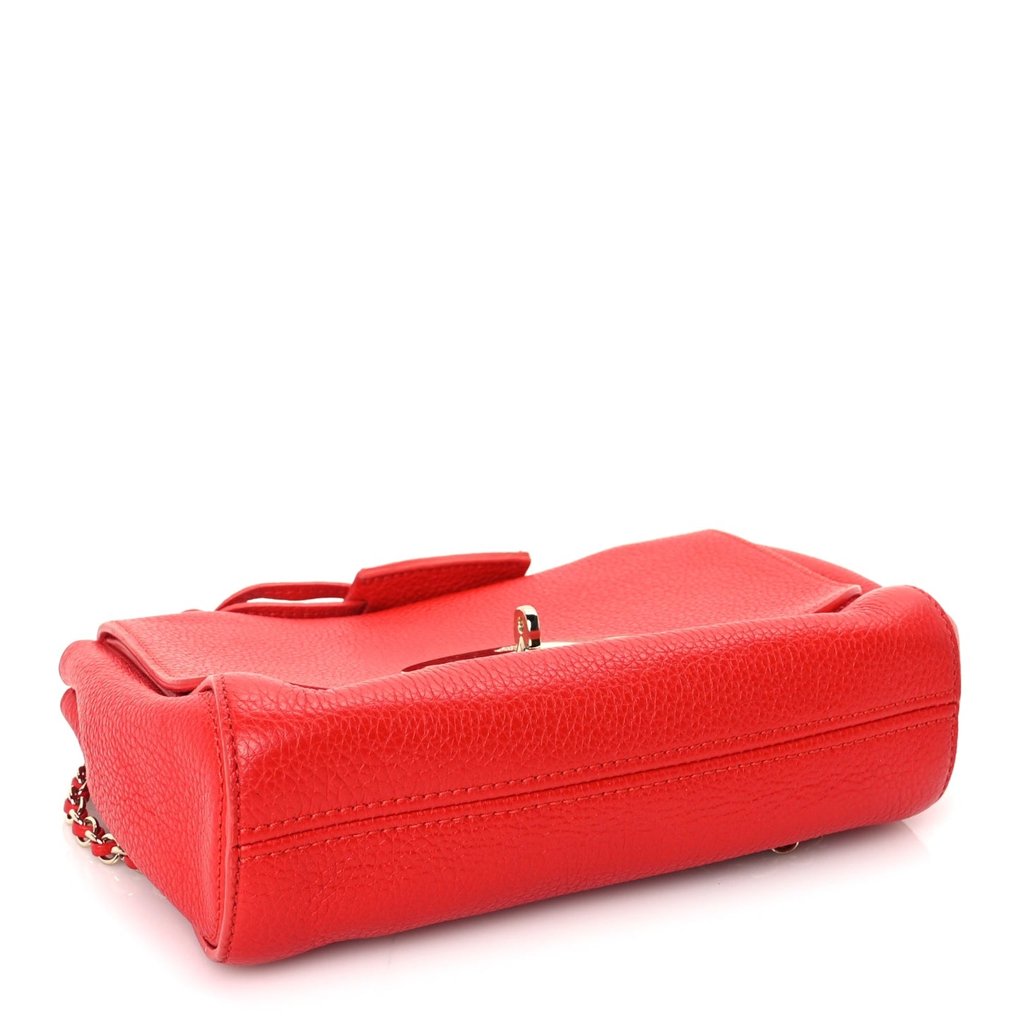 Mulberry Glossy Goatskin Small Lily Flap Red