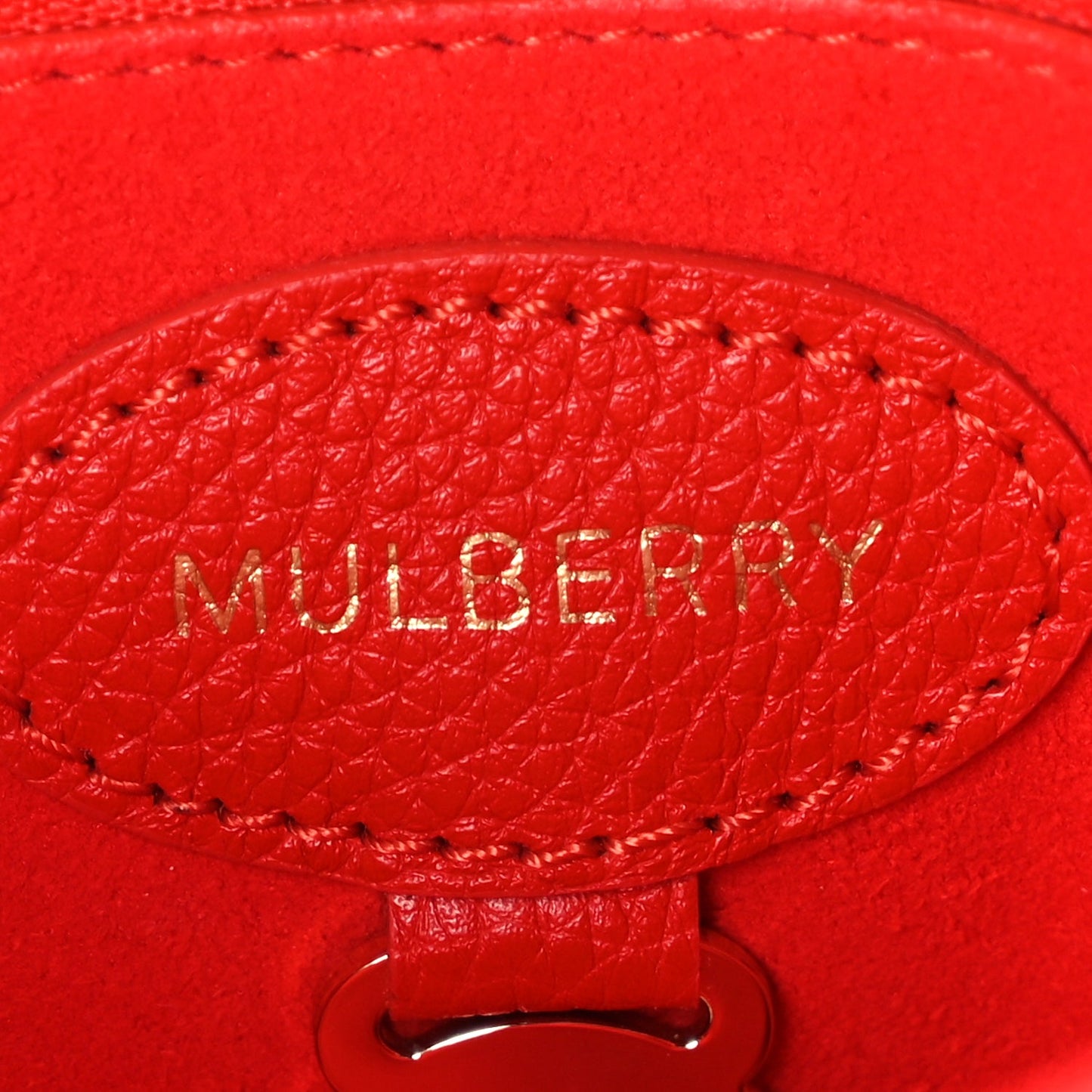 Mulberry Glossy Goatskin Small Lily Flap Red