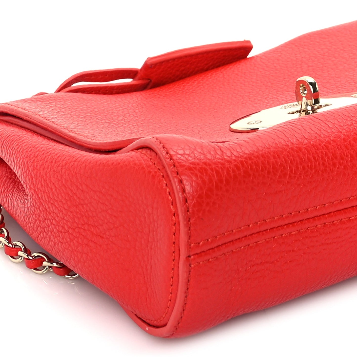 Mulberry Glossy Goatskin Small Lily Flap Red