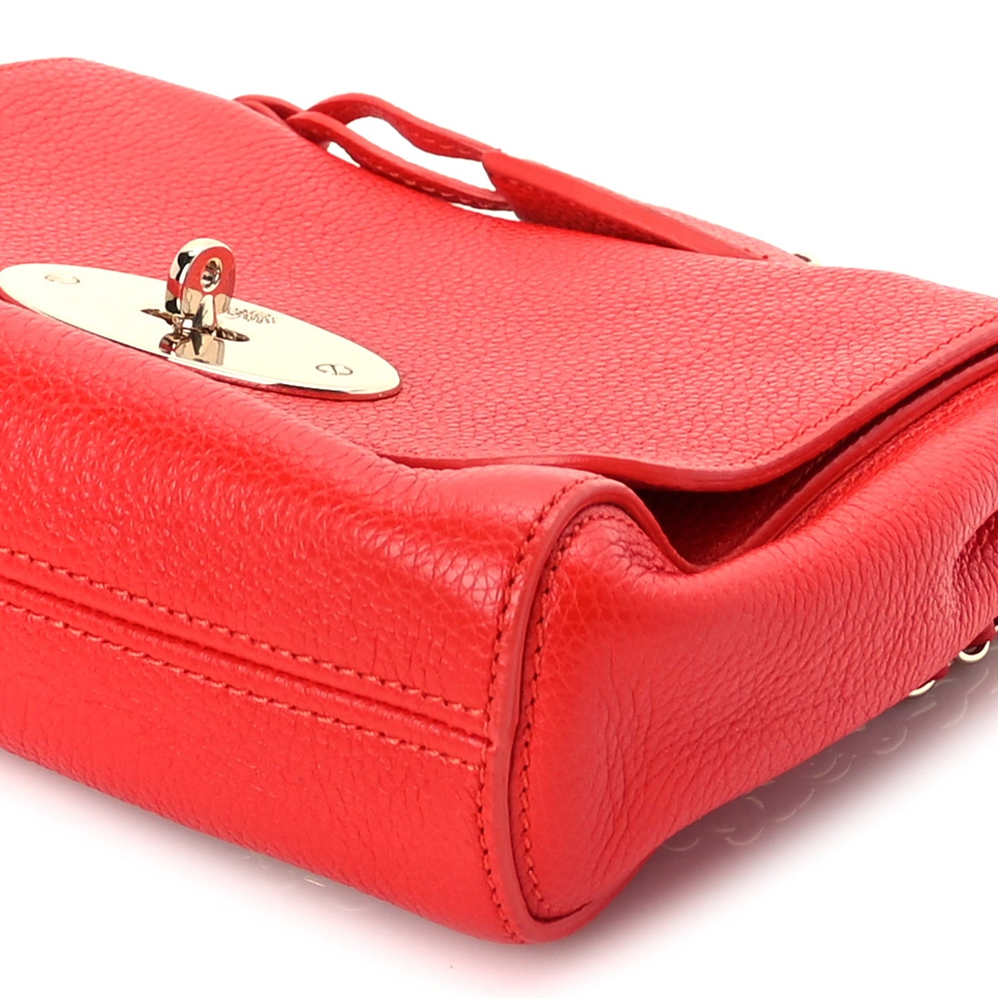 Mulberry Glossy Goatskin Small Lily Flap Red