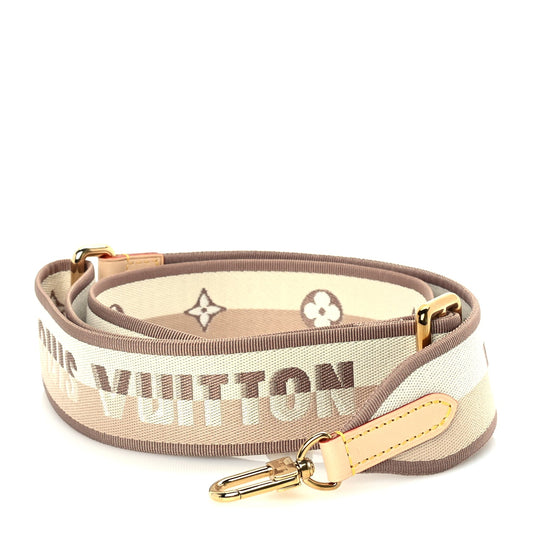 Louis Vuitton Jacquard Speedy Bandouliere 20 Shoulder Strap  Beige
