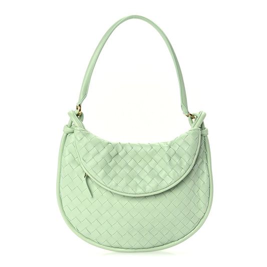 Bottega Veneta Nappa Intrecciato Medium Gemelli Fresh Mint