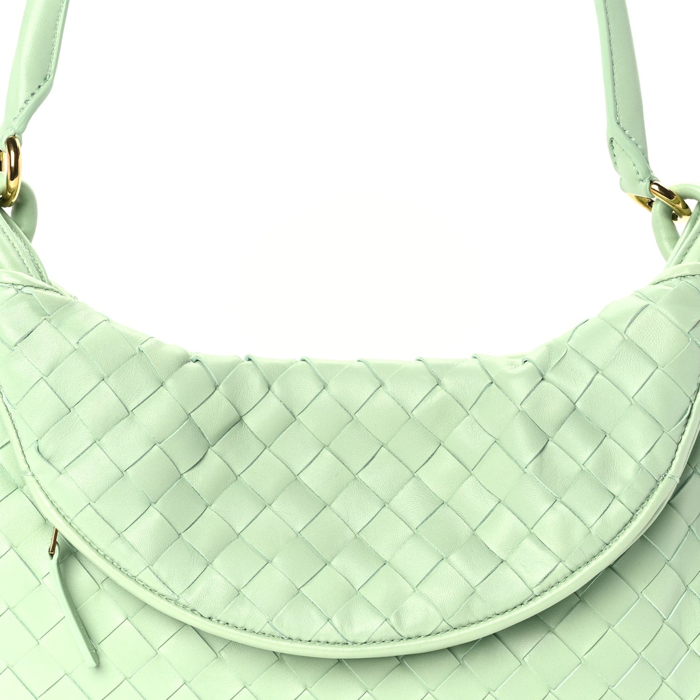 Bottega Veneta Nappa Intrecciato Medium Gemelli Fresh Mint