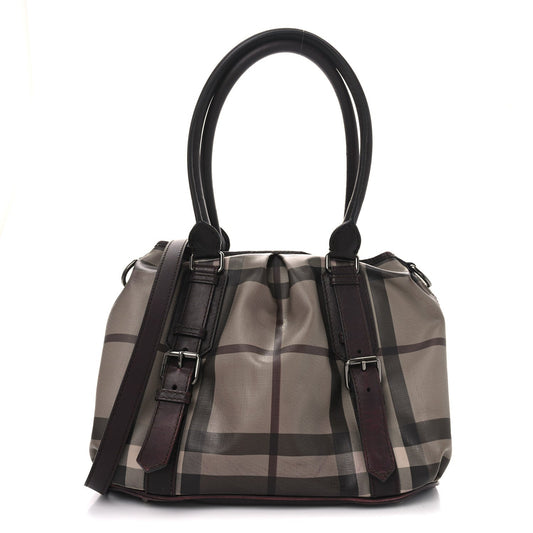 Burberry Smoked Check Small Northfield Tote Plum