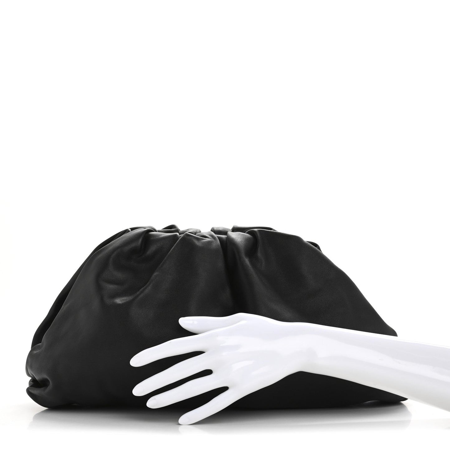 Bottega Veneta Smooth Butter Calf The Pouch Oversized Clutch Black
