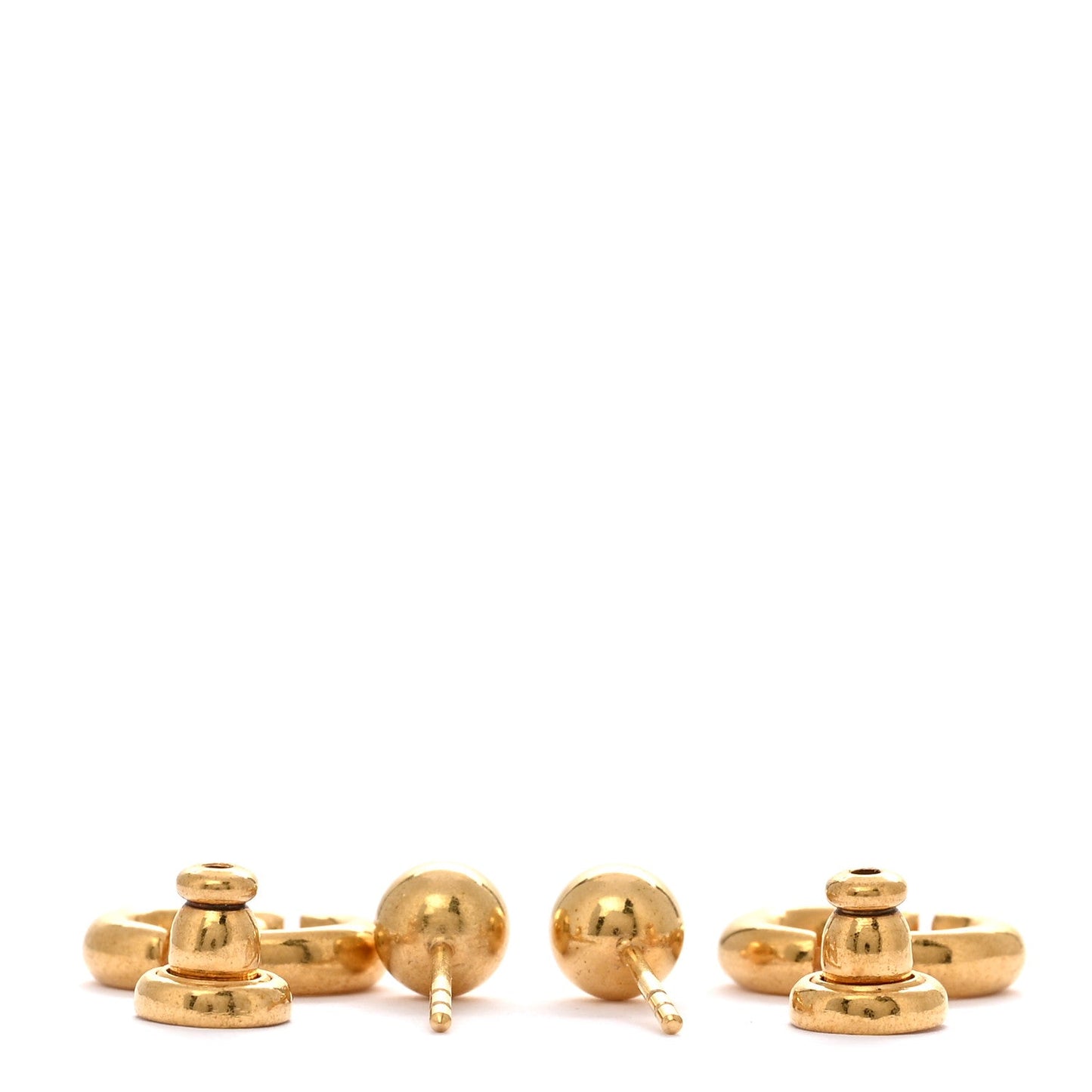 Christian Dior Metal Petit CD Drop Earrings Gold