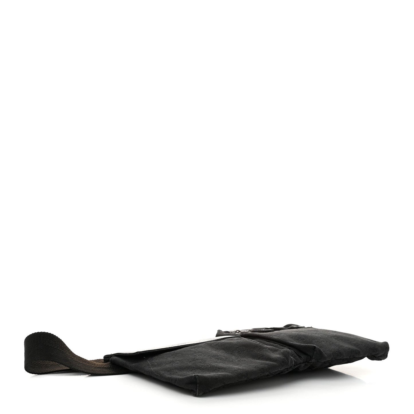 Gucci GG Monogram Double Pocket Belt Bag Black