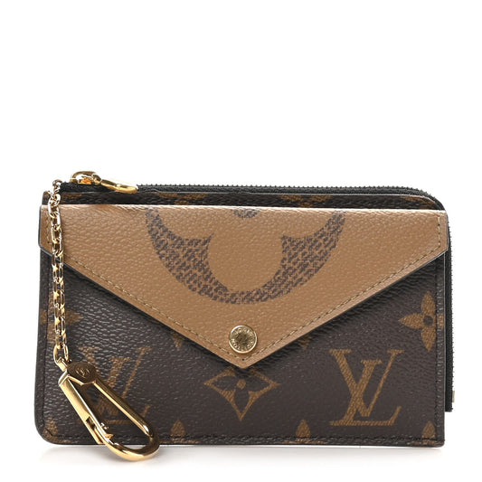 Louis Vuitton Reverse Monogram Recto Verso Card Holder Brown