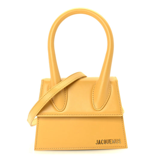 Jacquemus Smooth Calfskin Le Chiquito Moyen  Yellow