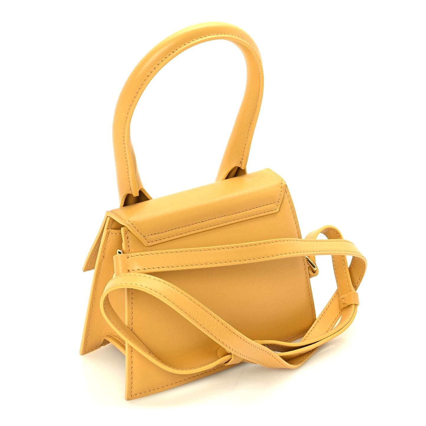 Jacquemus Smooth Calfskin Le Chiquito Moyen  Yellow