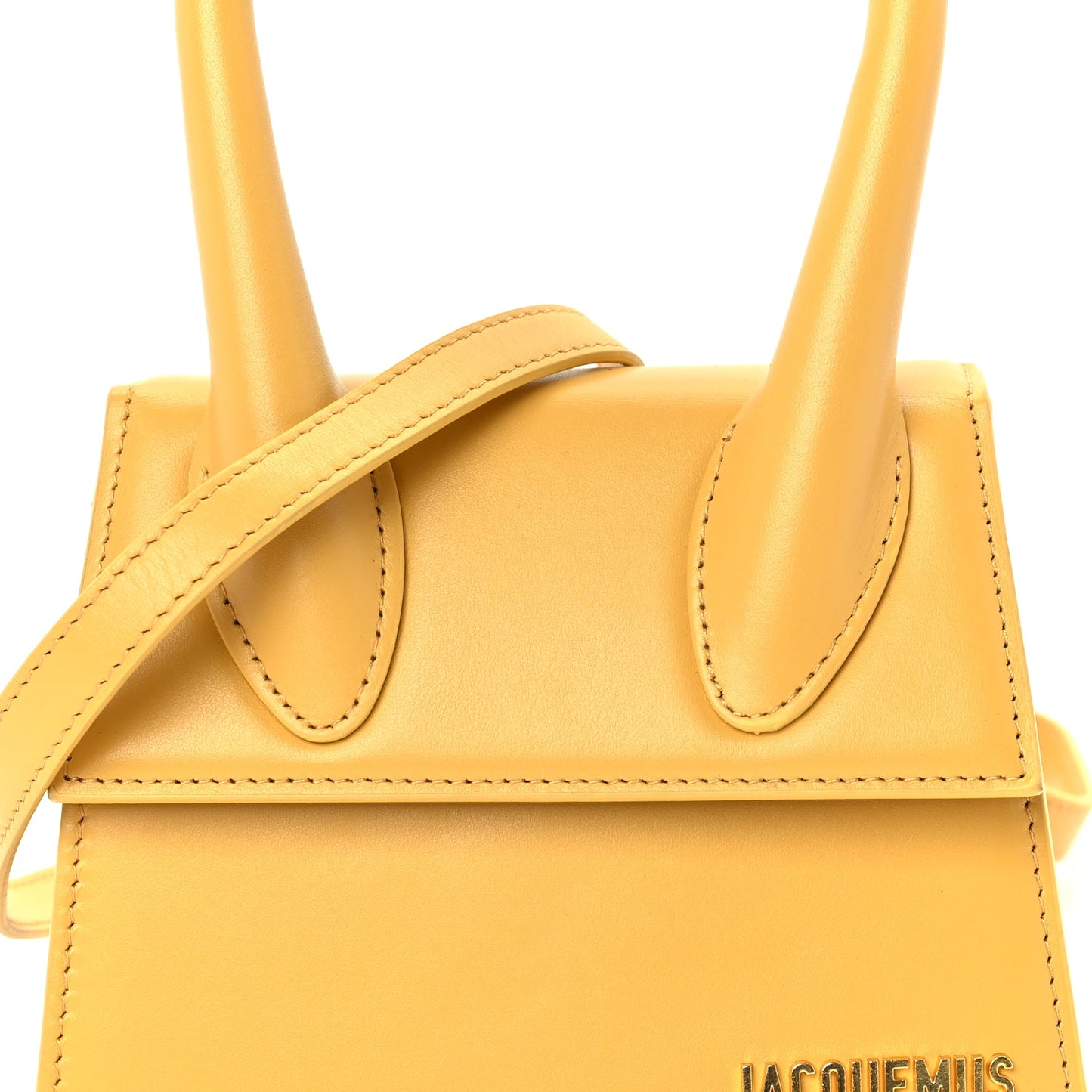 Jacquemus Smooth Calfskin Le Chiquito Moyen  Yellow