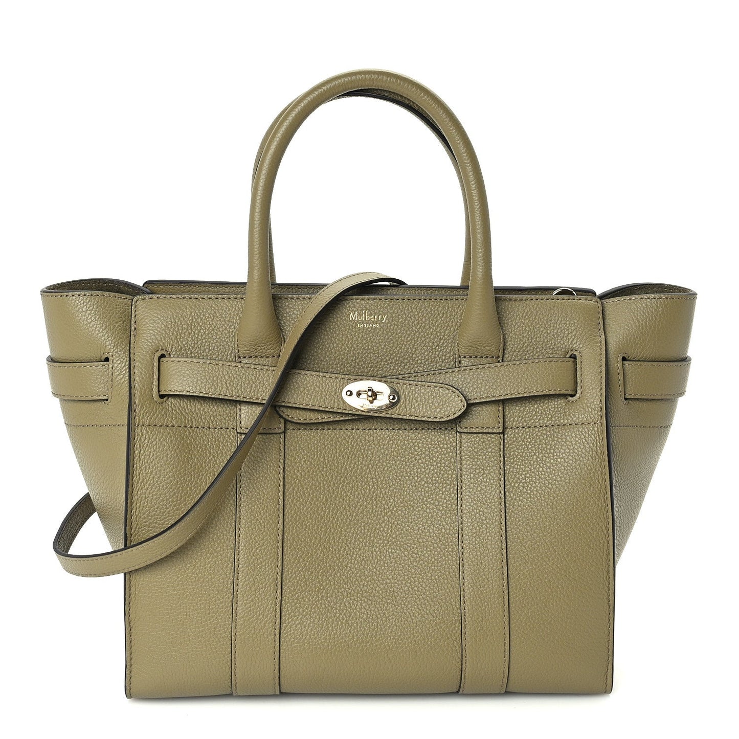 Mulberry Small Classic Grain Mini Zipped Bayswater Green