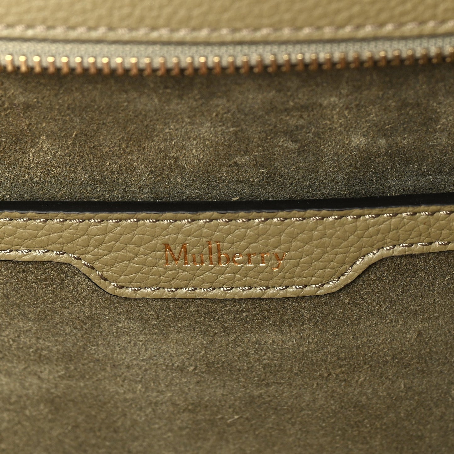 Mulberry Small Classic Grain Mini Zipped Bayswater Green