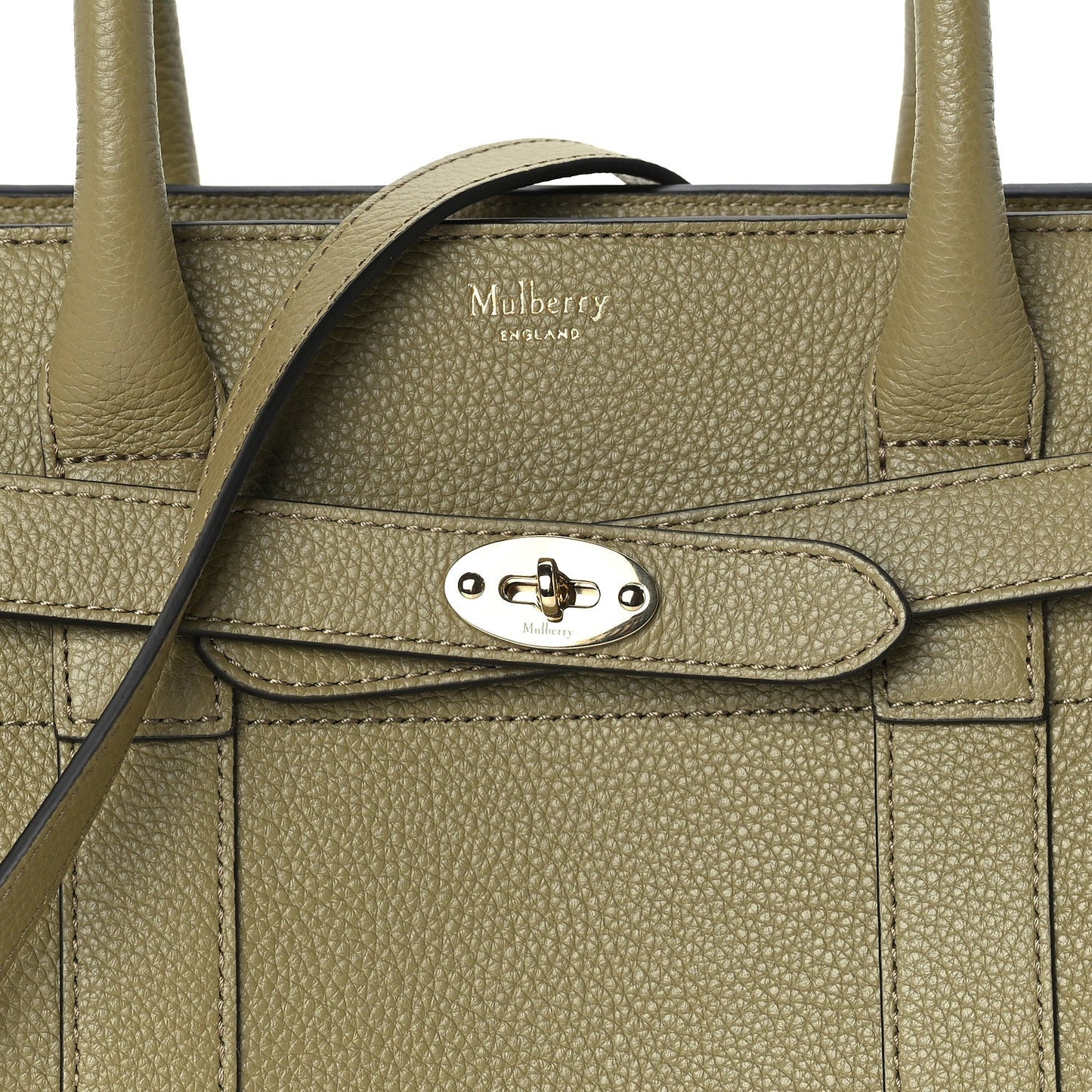 Mulberry Small Classic Grain Mini Zipped Bayswater Green