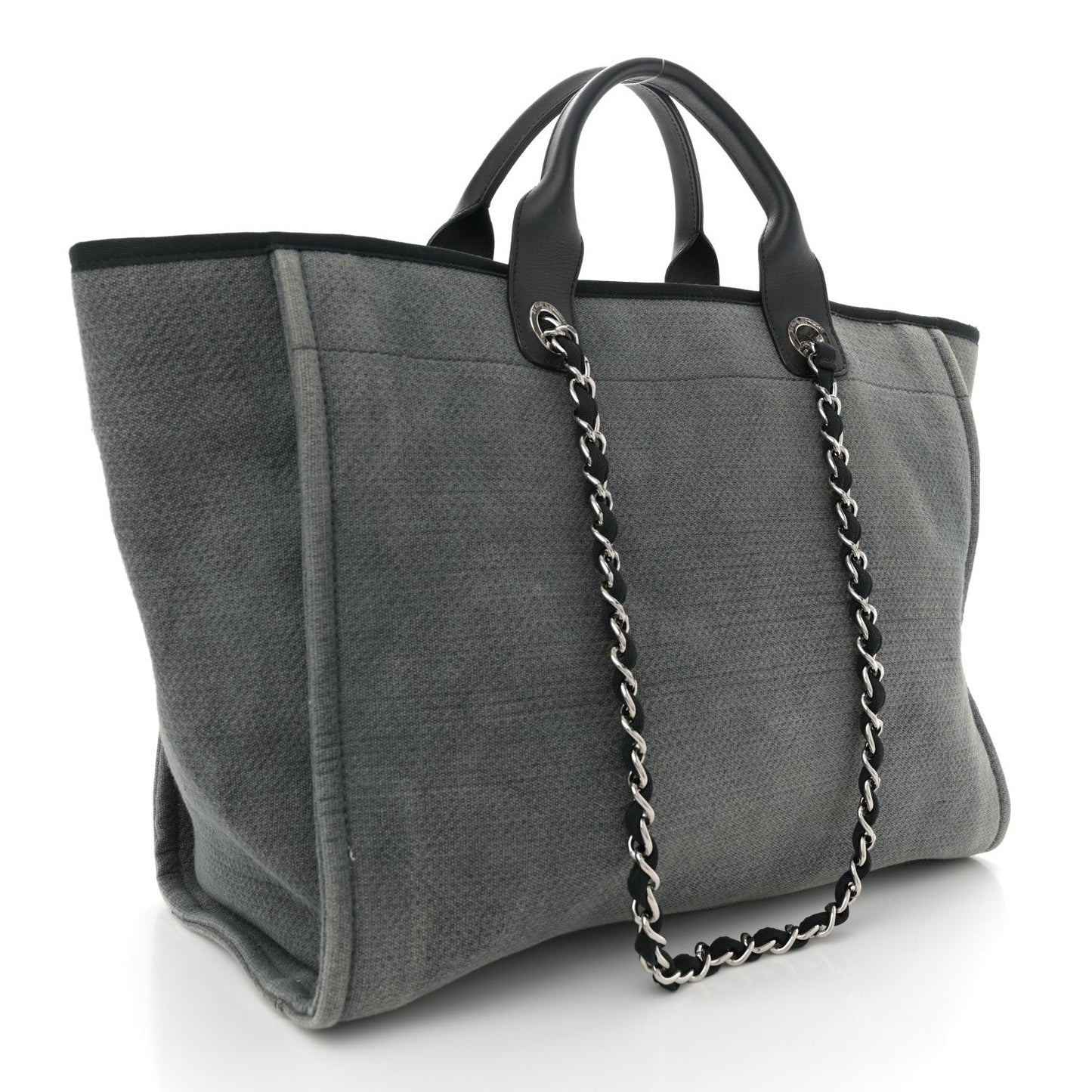 Chanel Canvas Large Deauville Tote Grey