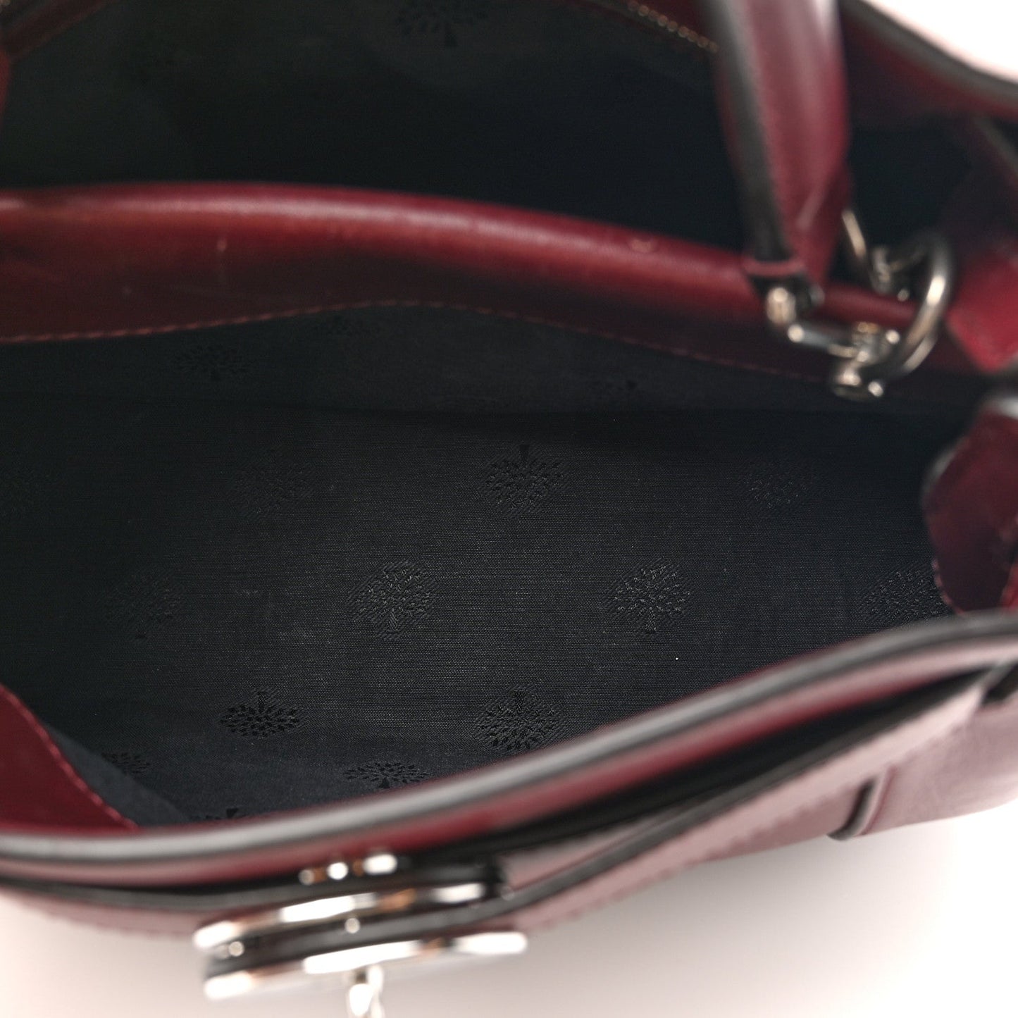 Mulberry Silky Calfskin Small Islington Black Cherry