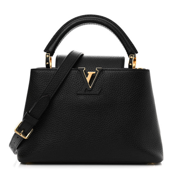 Louis Vuitton Taurillon Capucines BB  Black