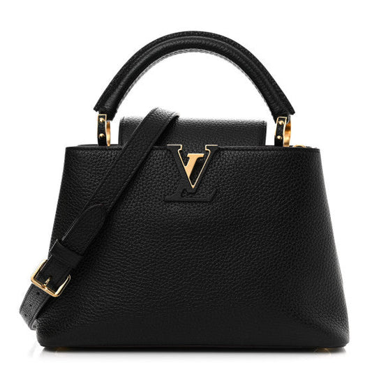 Louis Vuitton Taurillon Capucines BB  Black