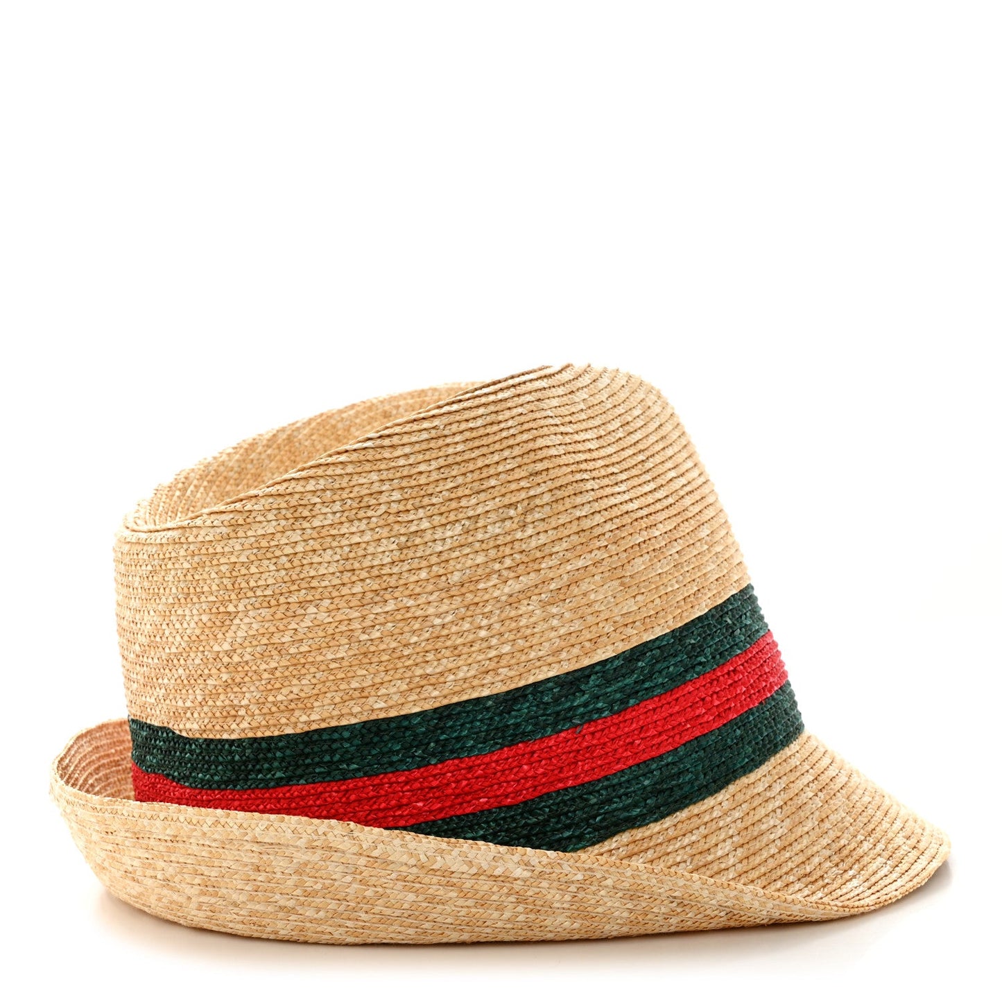 Gucci Abaca Straw Web Fedora Hat XS