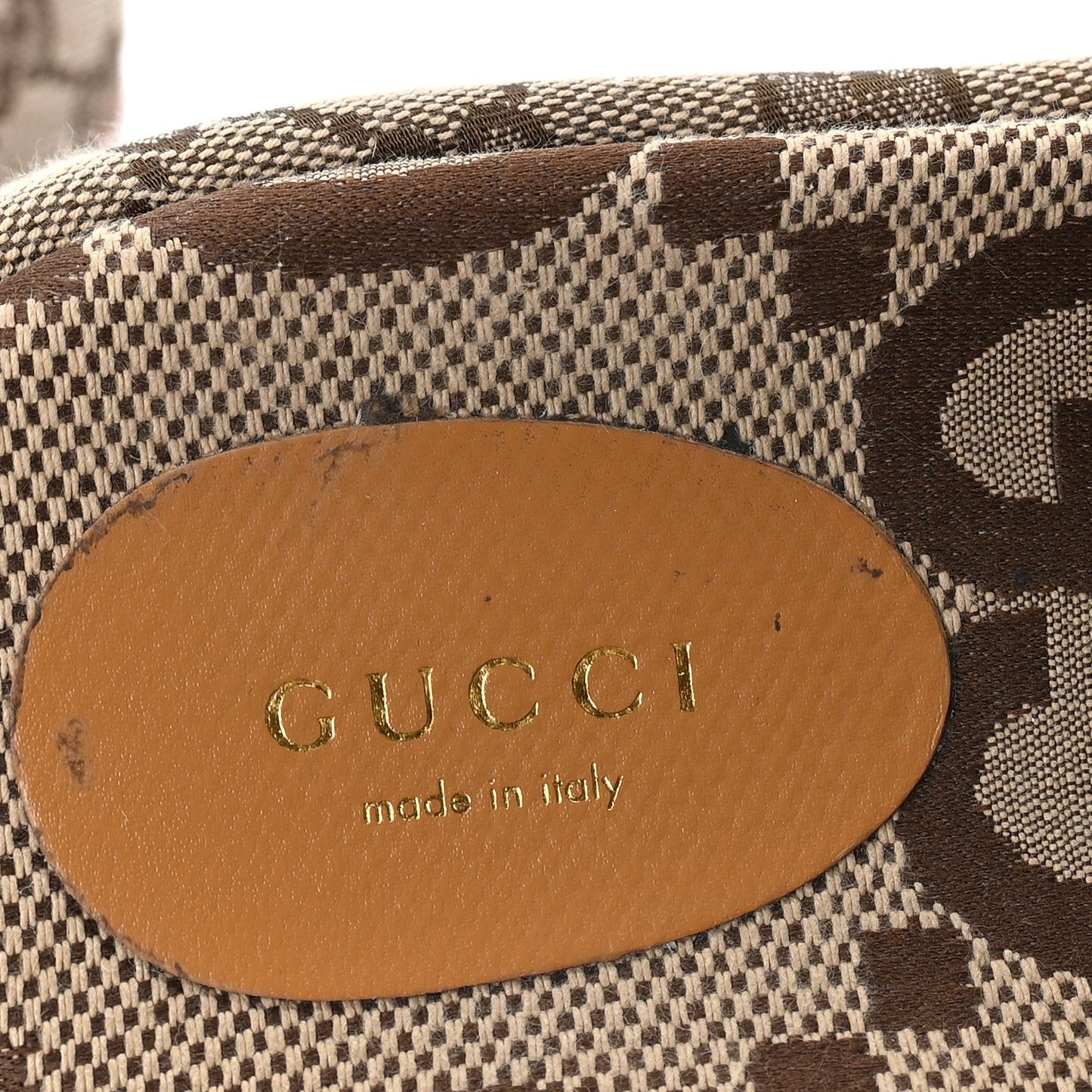 Gucci Monogram Maxi GG Angelina Platform 55mm Slide Sandals 39  Camel Ebony