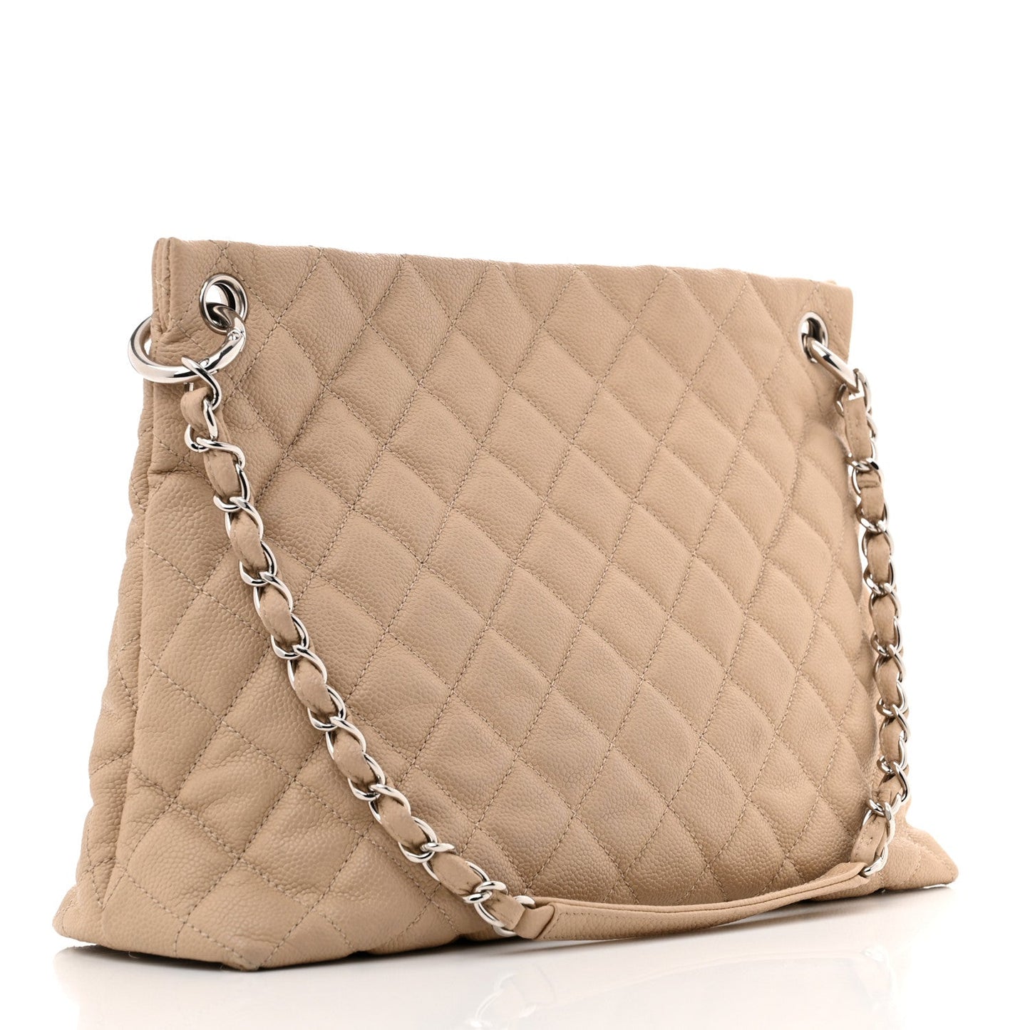 Chanel Caviar Quilted Easy Zip Tote Beige Clair
