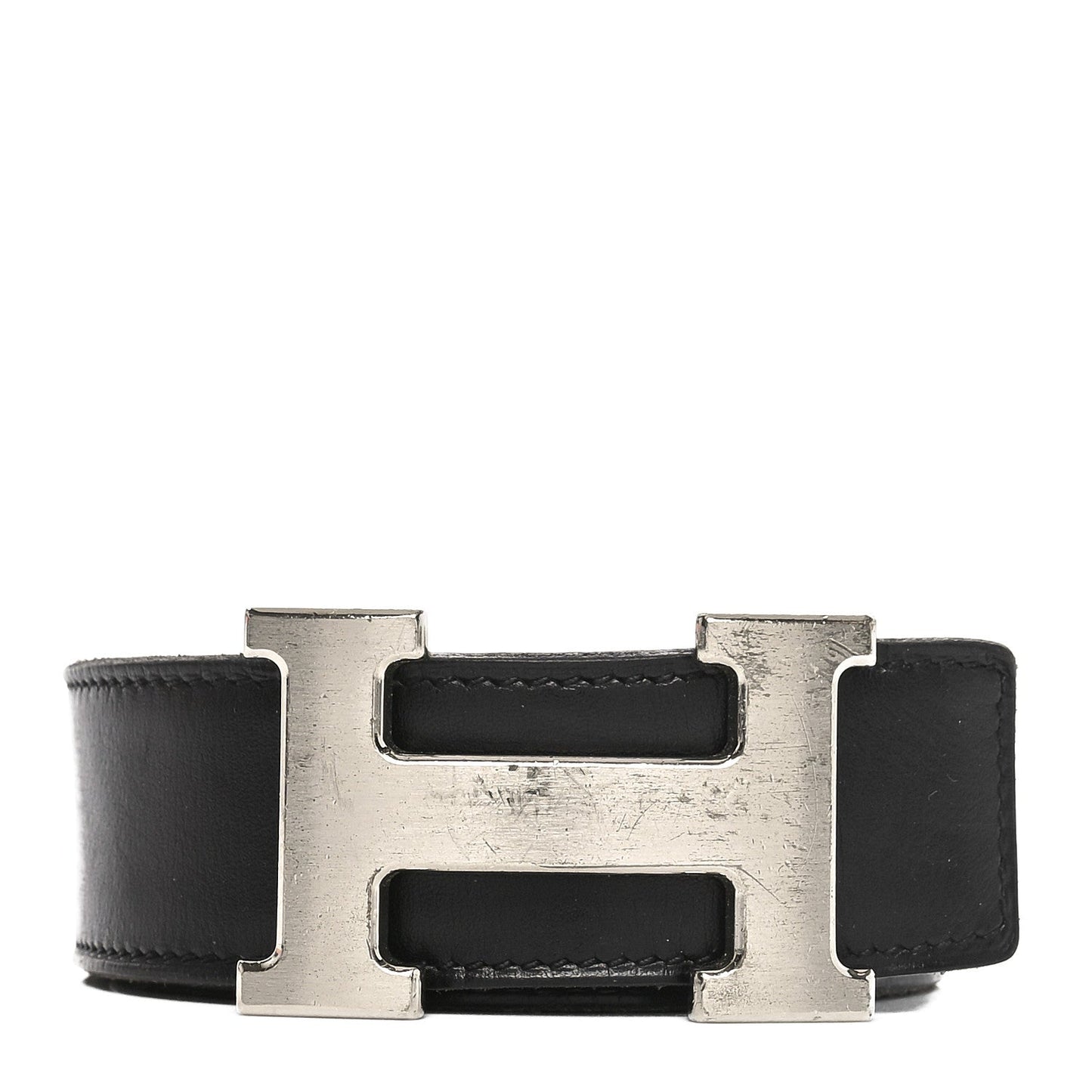 Hermes Box Togo 32mm H Belt 90 36 Black Chocolate