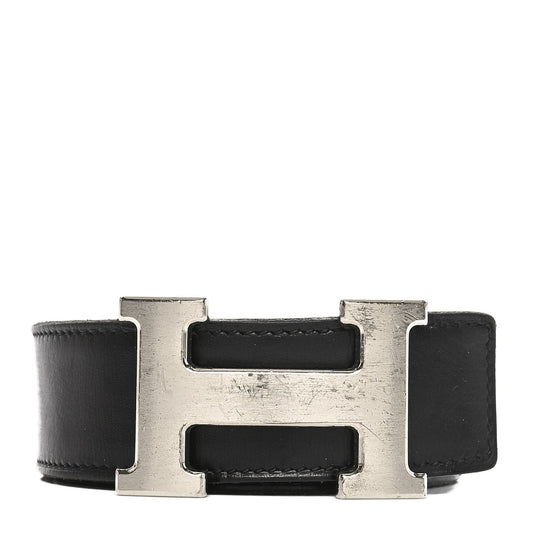 Hermes Box Togo 32mm H Belt 90 36 Black Chocolate