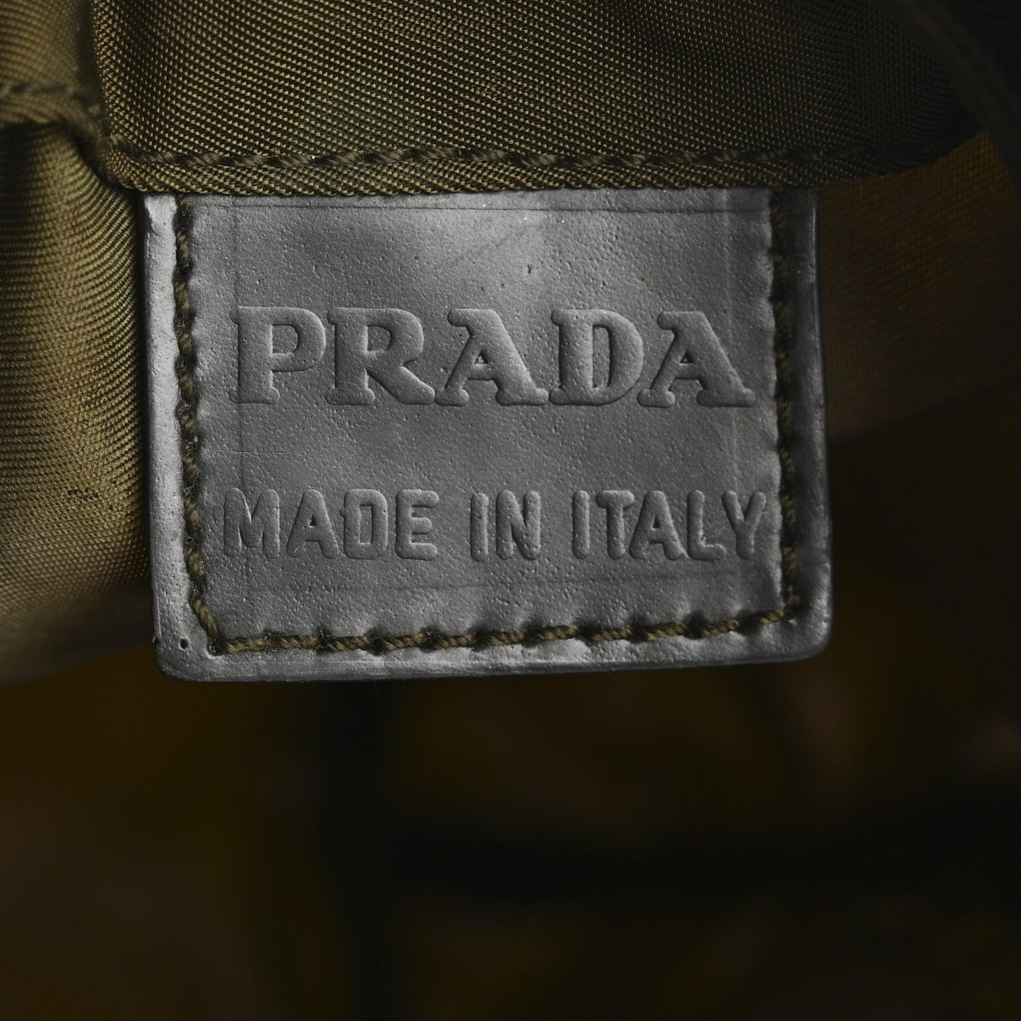 Prada Nylon Vela Drawstring Pouch Bruciato
