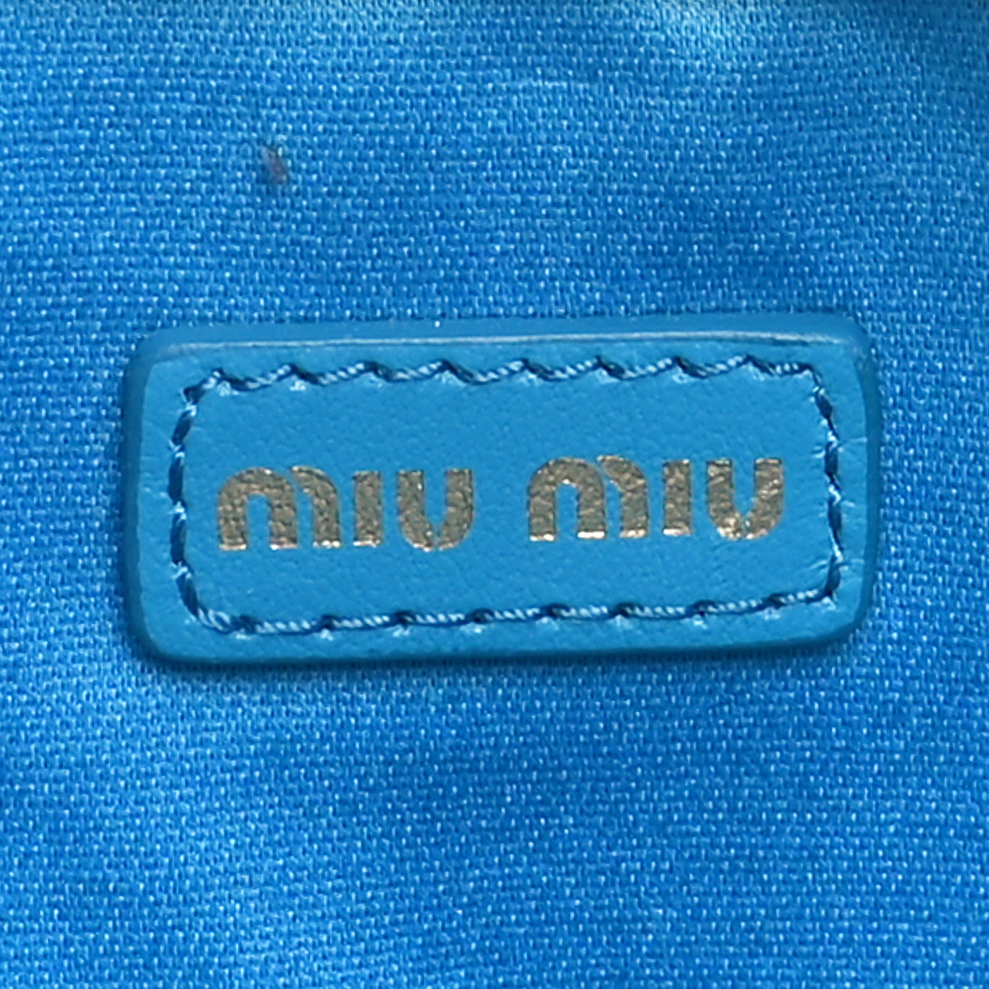 Miu Miu Calfskin Micro Beau Bag Voyage Blue