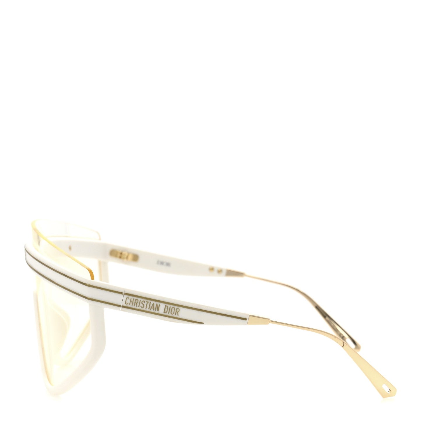 Christian Dior Acetate Mask DiorClub M2U Sunglasses Translucent Ivory