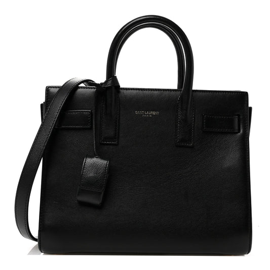 Saint Laurent Calfskin Nano Sac De Jour Black
