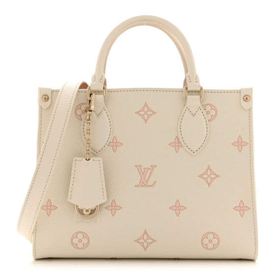 Louis Vuitton Empreinte Monogram Onthego PM Milky White Peach