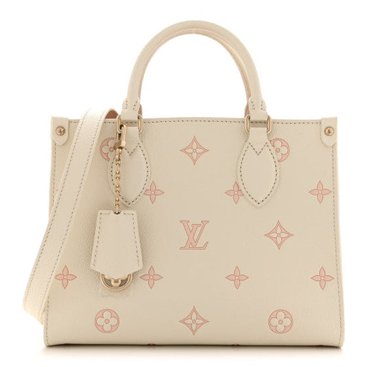 Louis Vuitton Empreinte Monogram Onthego PM Milky White Peach