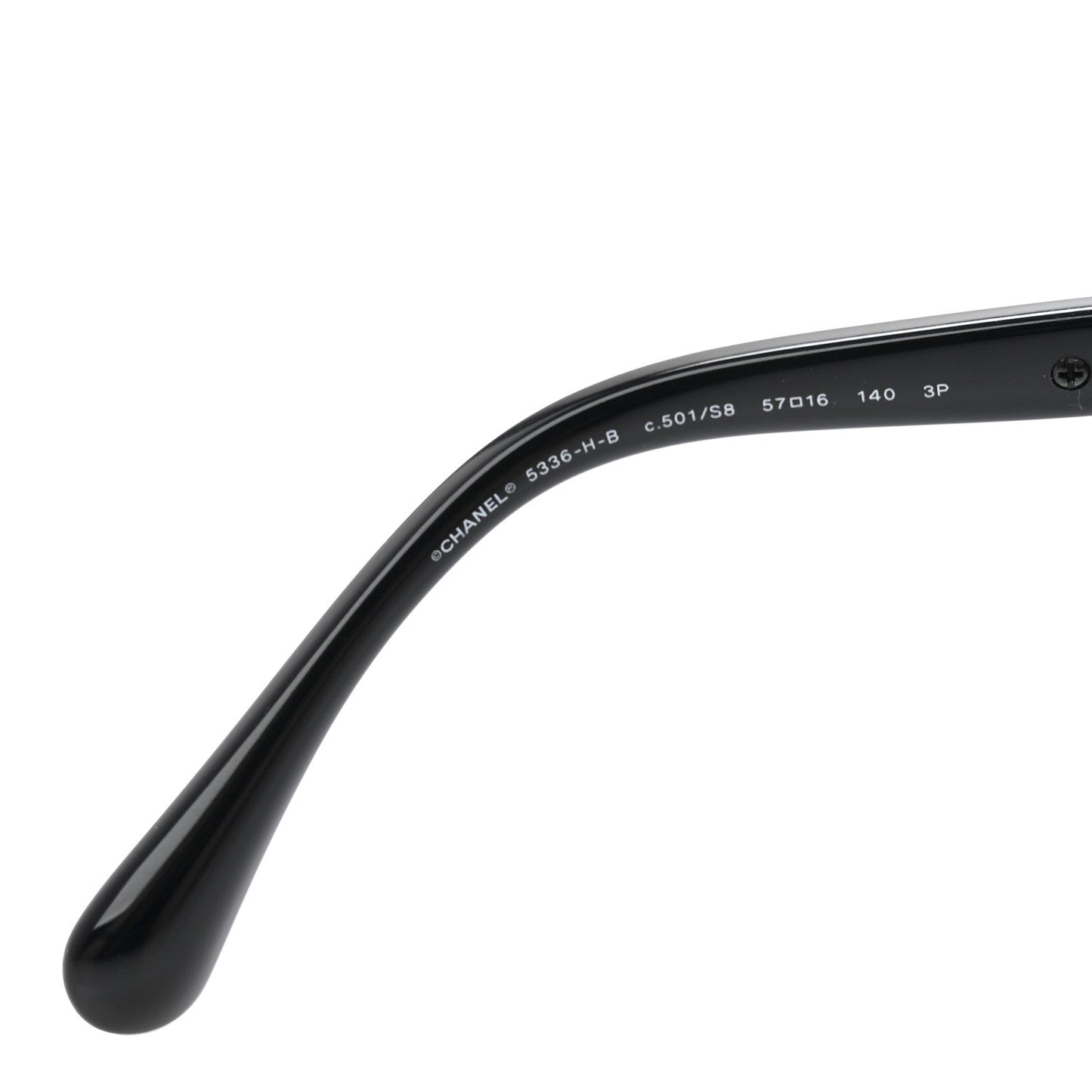 Chanel Crystal Pearl Cat Eye Sunglasses 5336-H-B Black