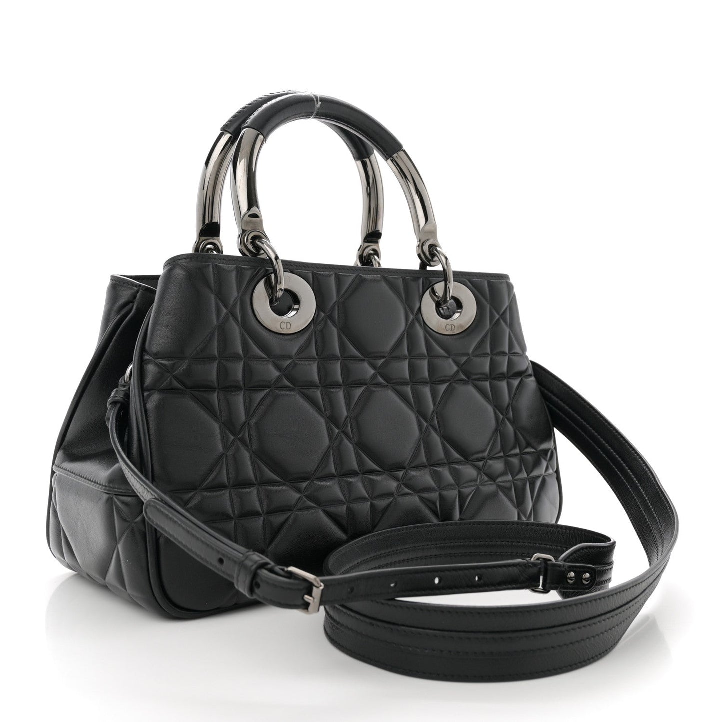 Christian Dior Calfskin Cannage Medium The Lady 95.22 Black